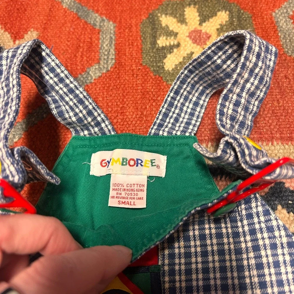 Vintage Gymboree rainbow tag overalls one piece size small 1-2 years old